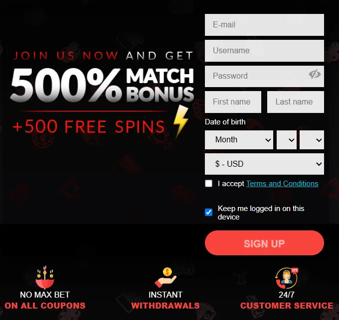 Extreme Casino bonus