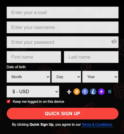 Extreme Casino login